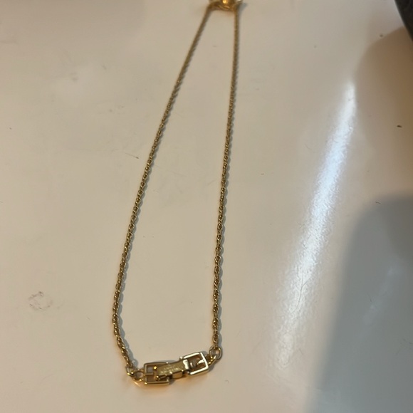 Givenchy Necklace - G Bow Rhinestone- Gold Plated - Picture 7 of 7